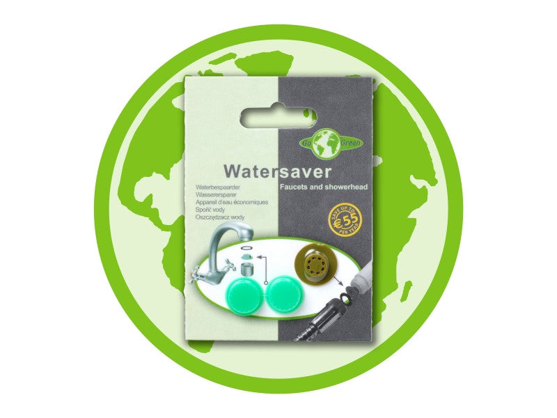 Go Green Waterbespaarders op een kaartje (2 witte)