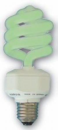 Groene spaarlamp spiraal E27 2700K